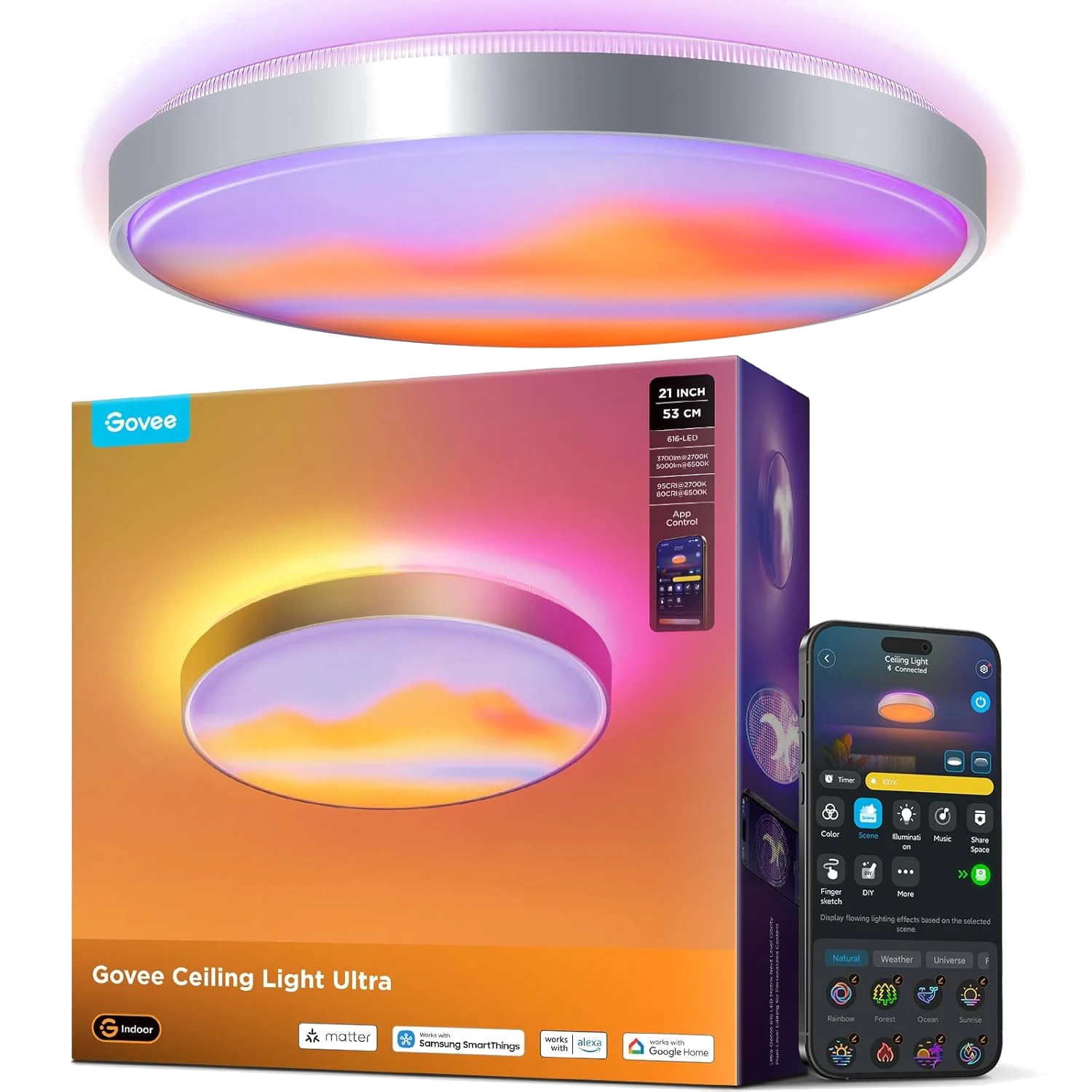 Product photo: Govee Ceiling Light Ultra 21 Inch